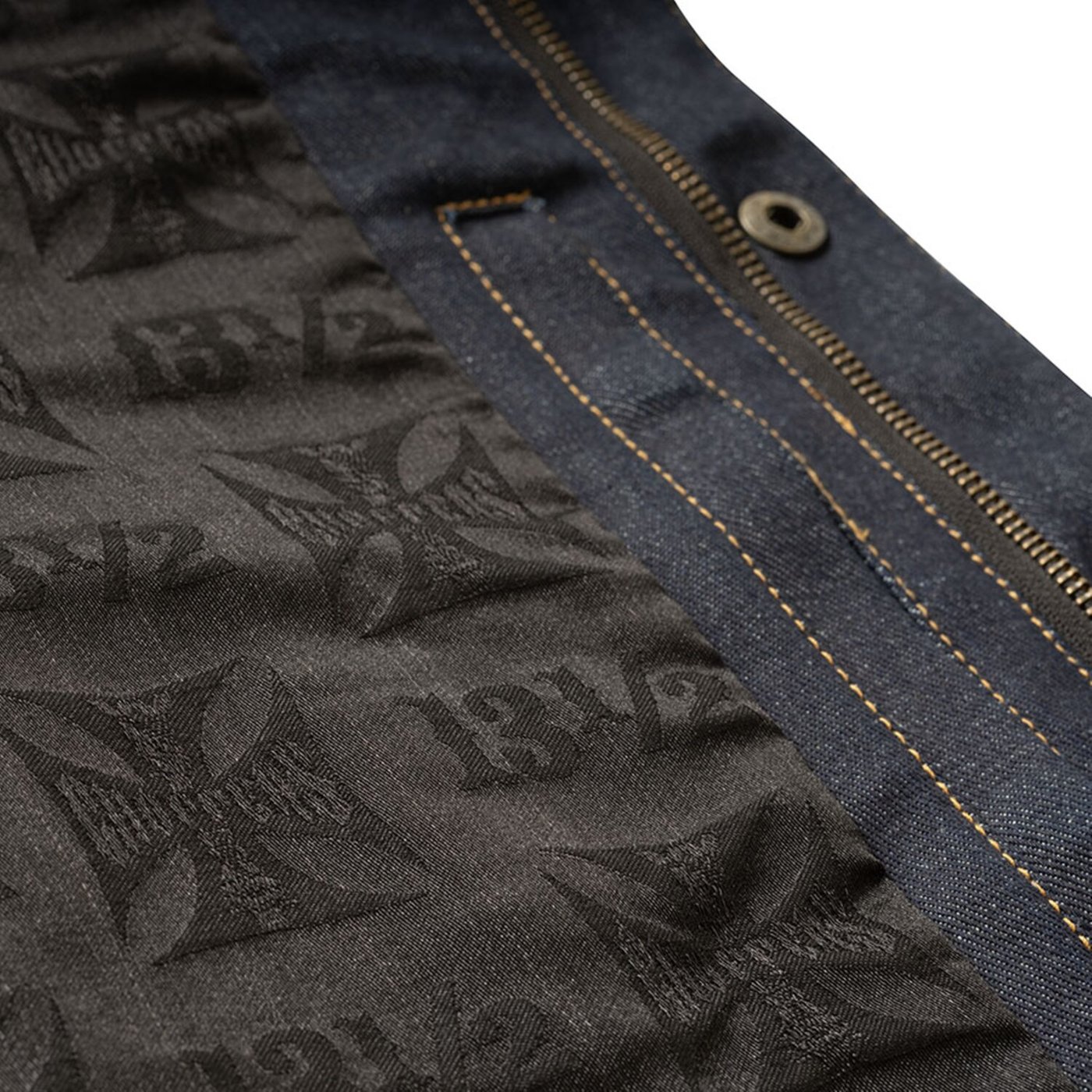 West Coast Choppers WCC x 13 1/2 Dominator RAW denim riding vest
