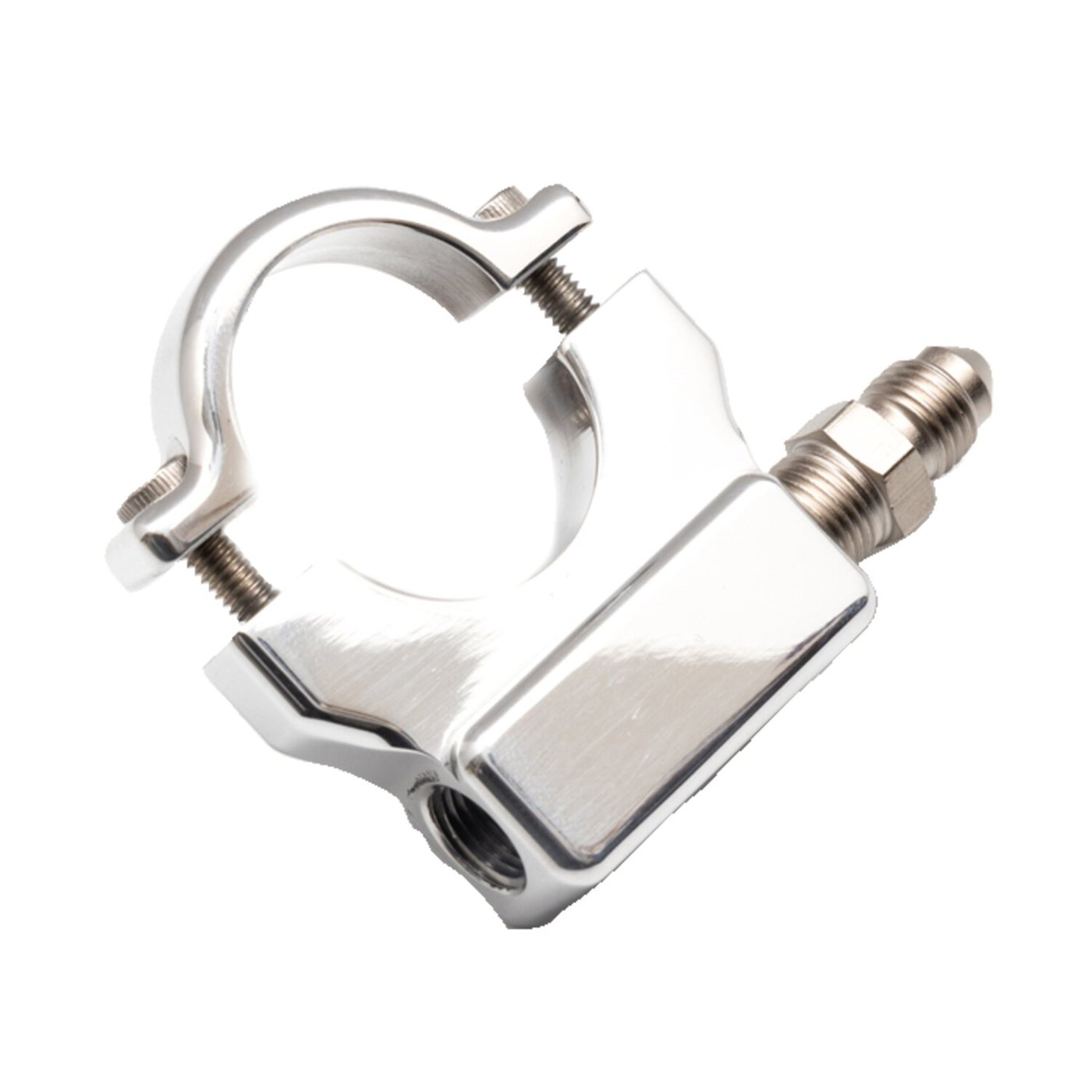 Feuling Feuling, 1" handlebar oil pressure gauge mount. Chrome