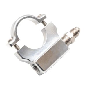 Feuling Feuling, 1-1/4" handlebar oil pressure gauge mount. Raw