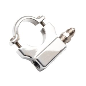 Feuling Feuling, 1-1/4" handlebar oil pressure gauge mount. Polished