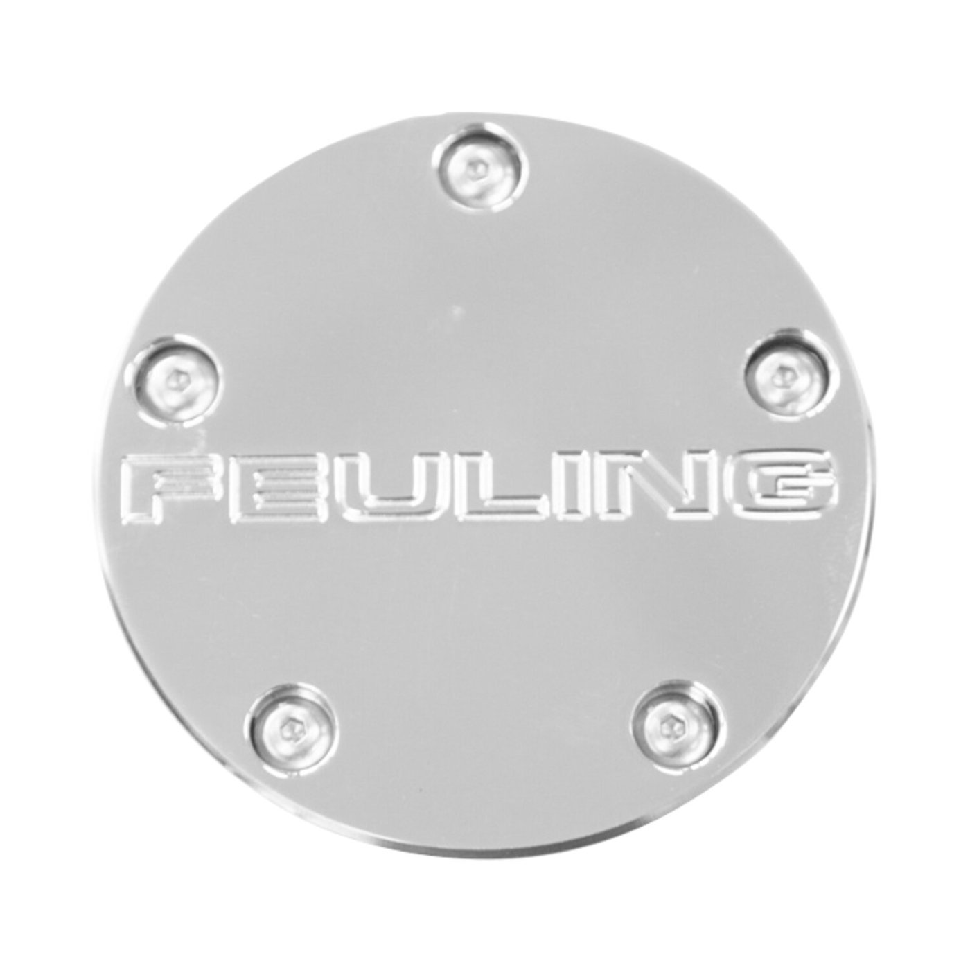 Feuling Feuling, point cover. Feuling Text logo. Chrome