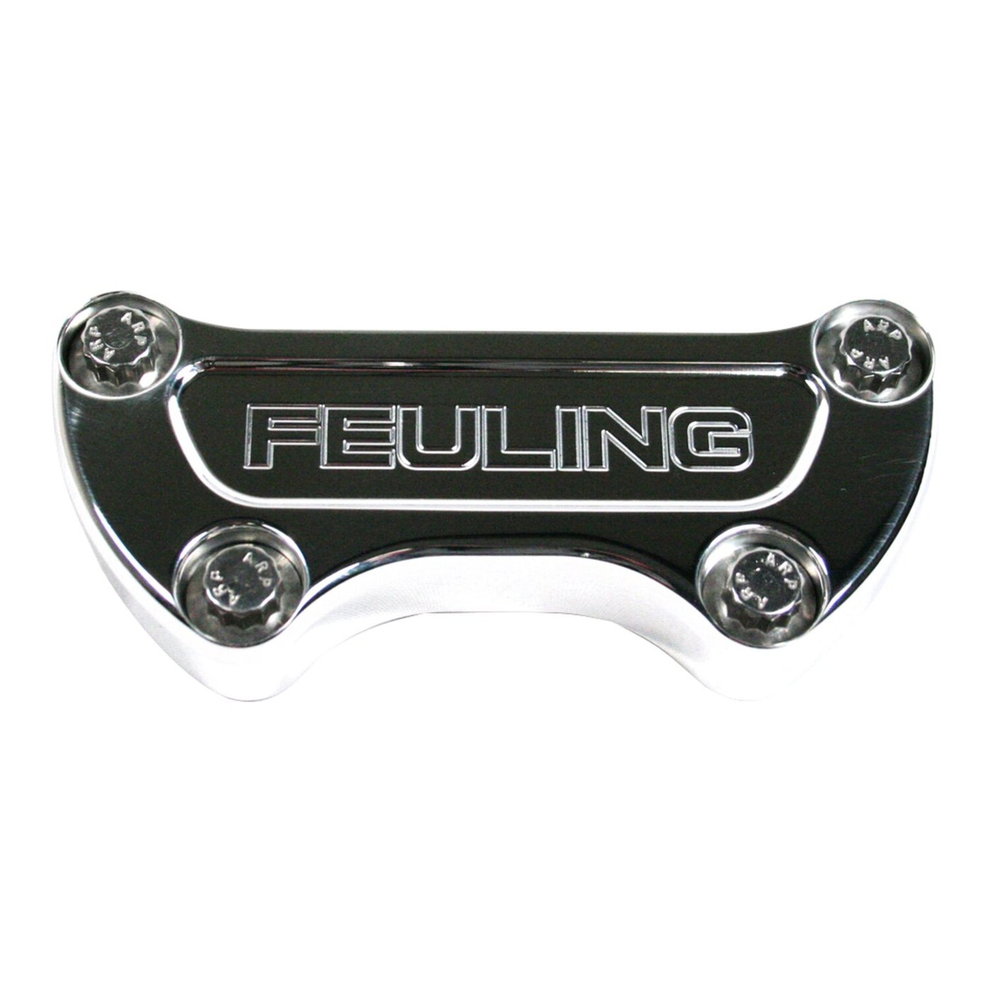 Feuling Feuling, handlebar top clamp. Feuling Logo. Polished