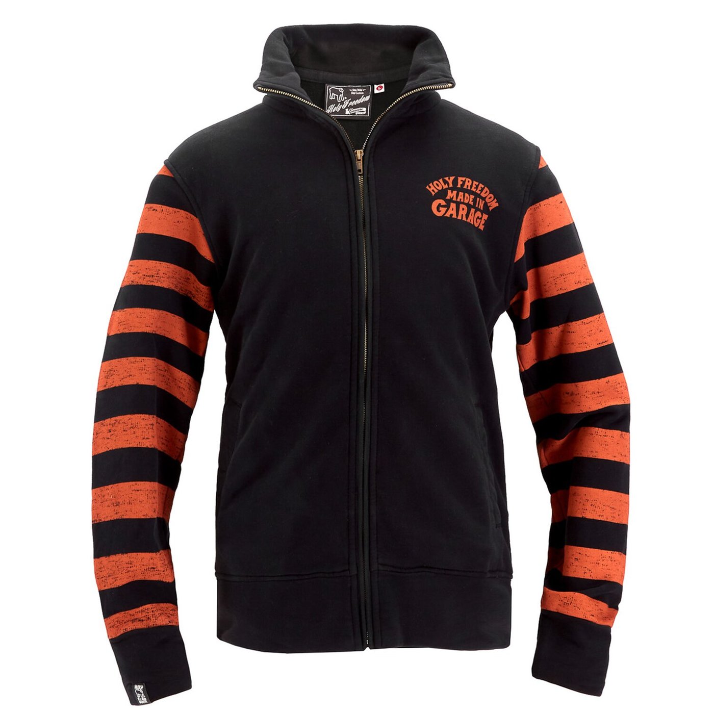 Holy Freedom Holy Freedom Garage zip sweatshirt orange/black - Image 2