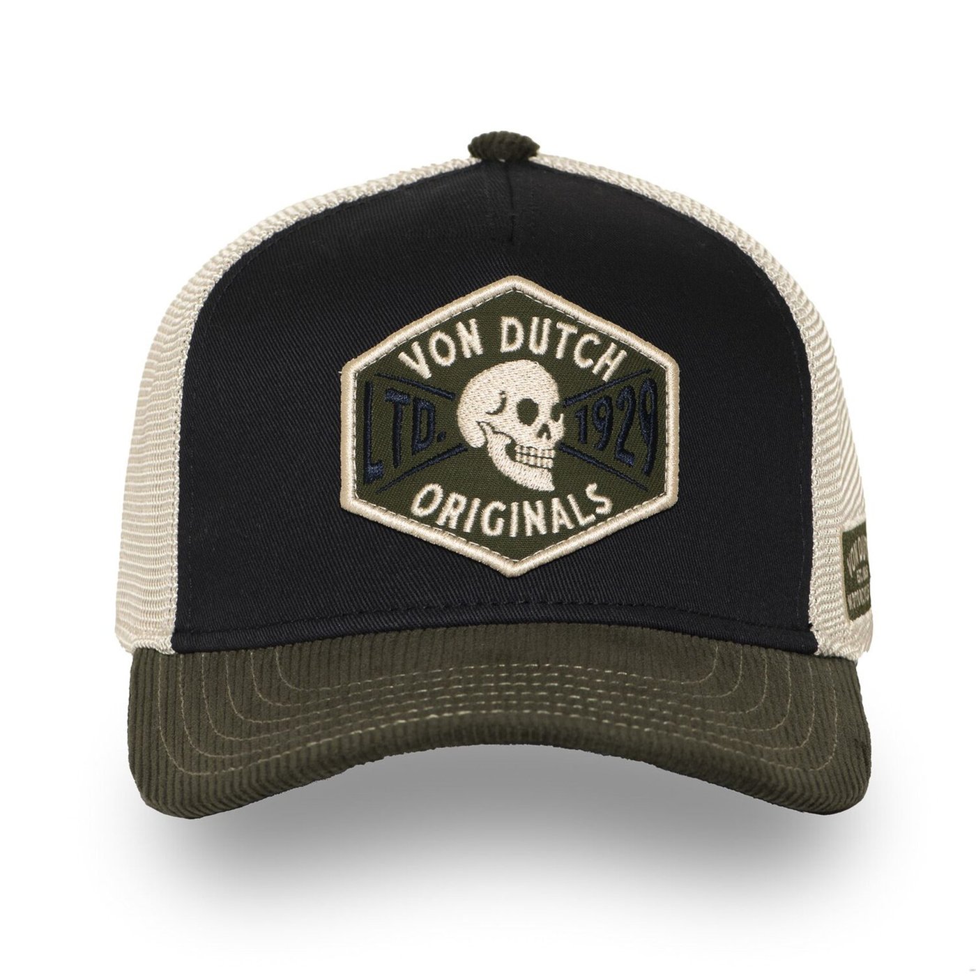 Von Dutch Von Dutch Semi-Curved Skull cap black/green/white - Image 2
