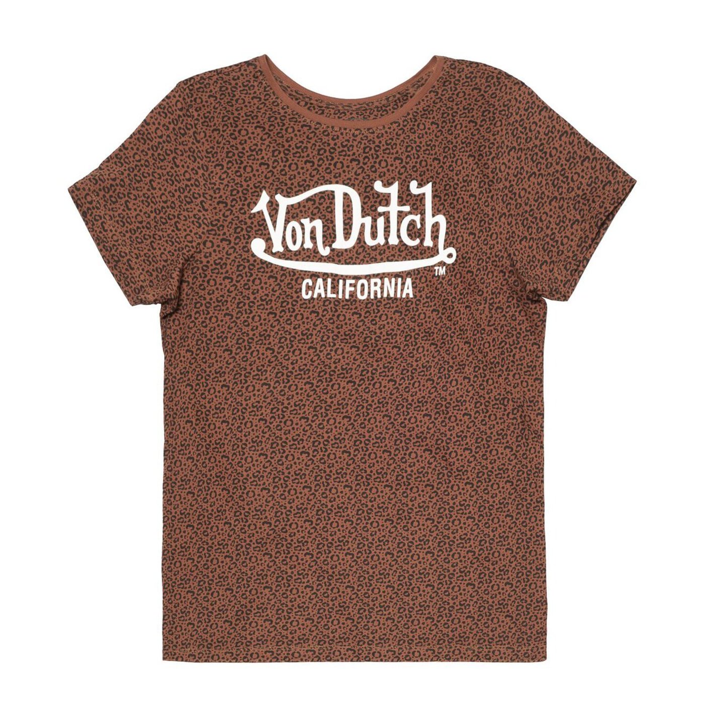 Von Dutch Von Dutch Leopard female t-shirt brown