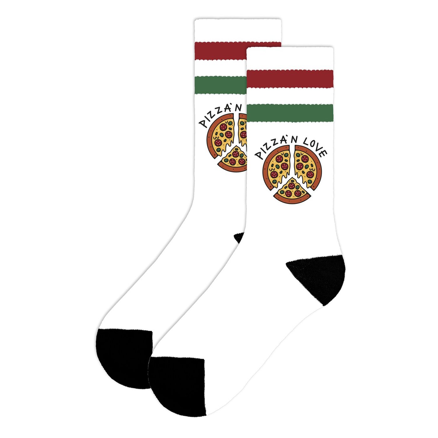 American Socks American Socks Pizza'n Love Mid High socks white