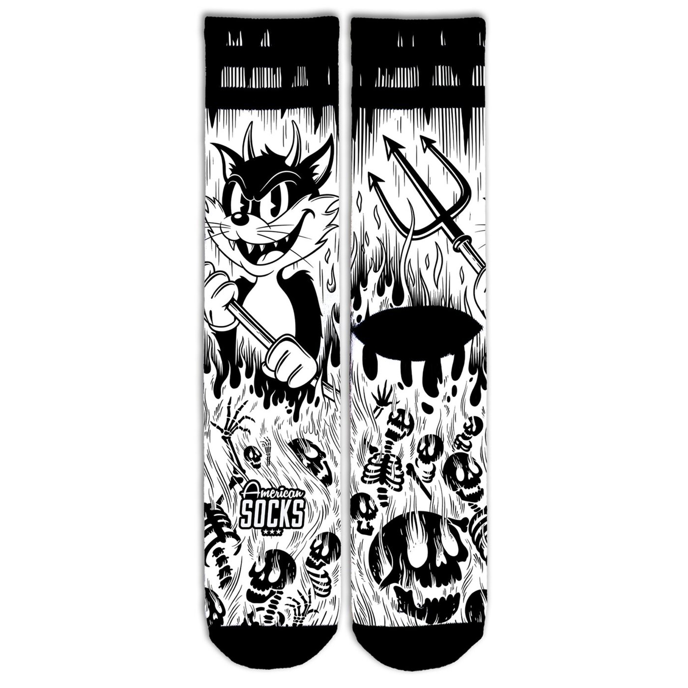 American Socks American Socks Evil Cat Signature socks white - Image 2