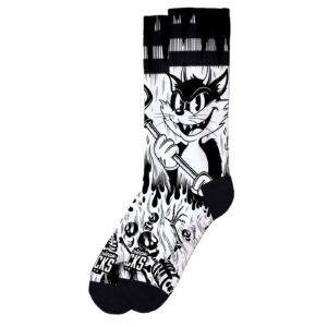 American Socks American Socks Evil Cat Signature socks white