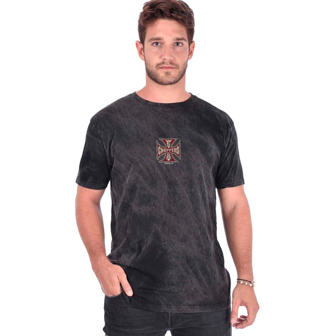 West Coast Choppers WCC Motorcycle Co. Vintage t-shirt black wash - Image 2