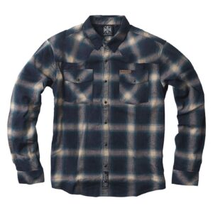 West Coast Choppers WCC Outlaw Flannel shirt blue/beige