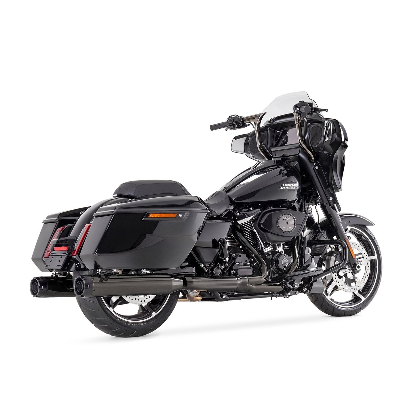 Zard Zard, FLHTK Slip-On mufflers set. Black-chrome Stainless - Image 2