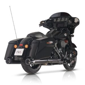 V Performance V Performance, 114mm Double Ring slip-on mufflers. Black Cer