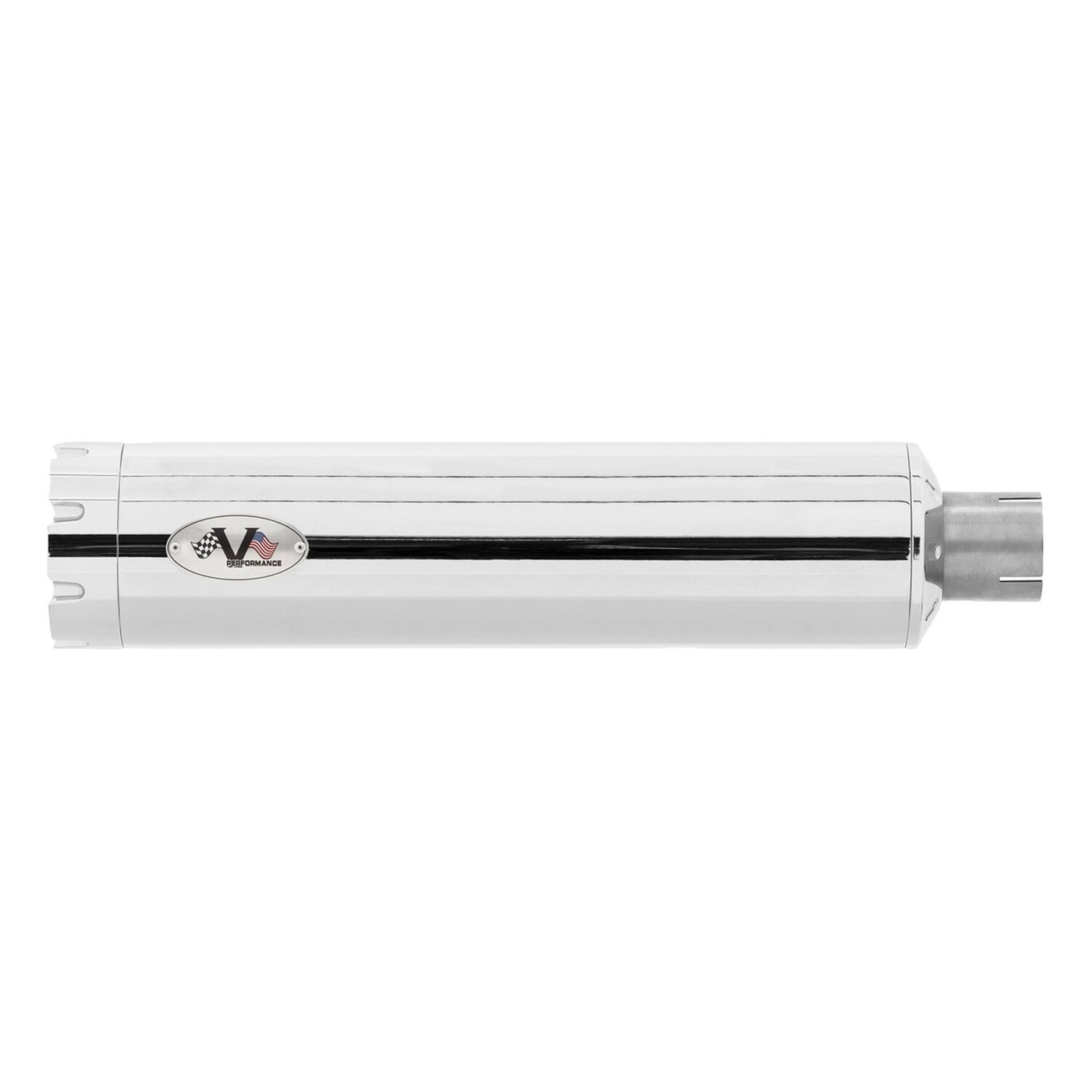 V Performance V Performance Twin Slip-on muffler set Revolver. Chrome - Image 2
