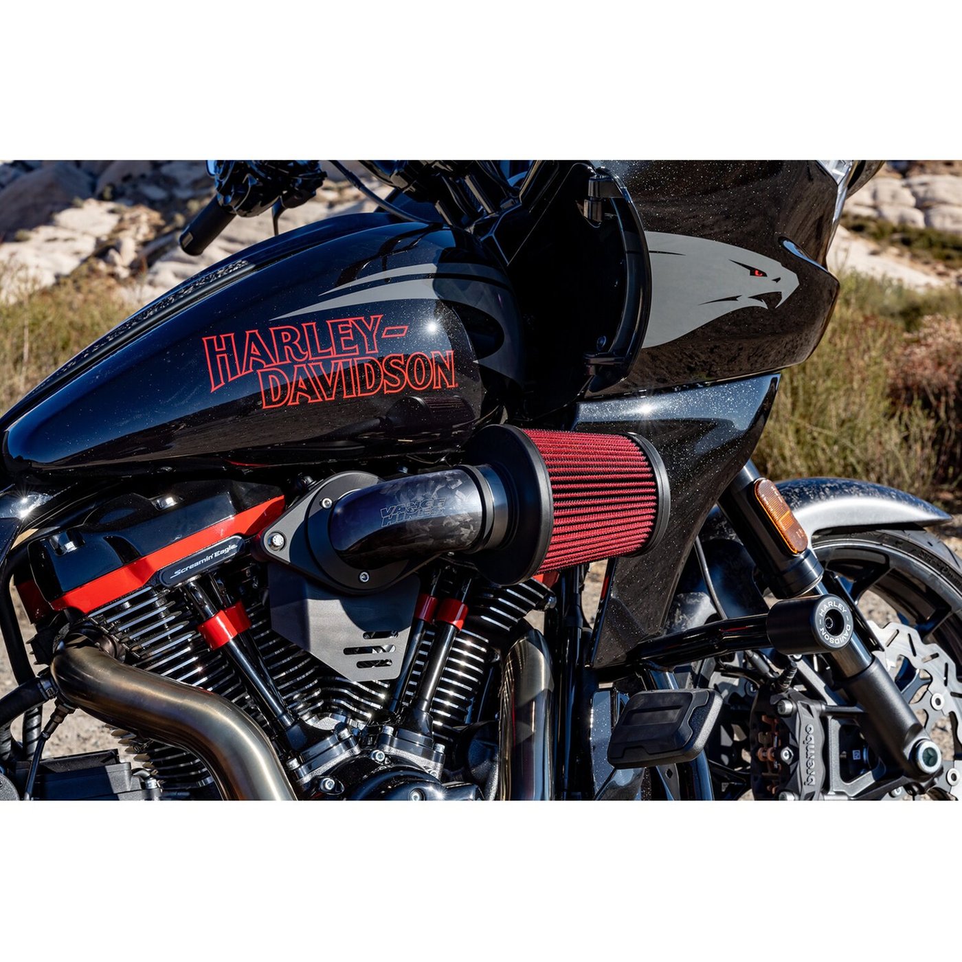Vance & Hines Vance & Hines, VO2 Falcon XL air intake. Gloss Forged Carbon - Image 2