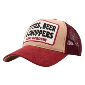 King Kerosin King Kerosin Tities, Beer & Choppers cap light brown