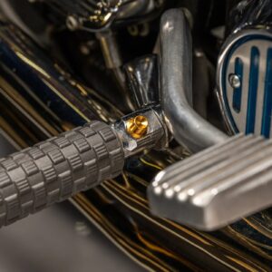 Arlen Ness Arlen Ness, titanium 12-point foot peg bolt kit. Gold 2-pk