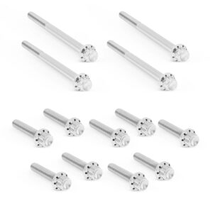 Arlen Ness Arlen Ness, Titanium 12pt Primary Cover Bolt Kits. Polish