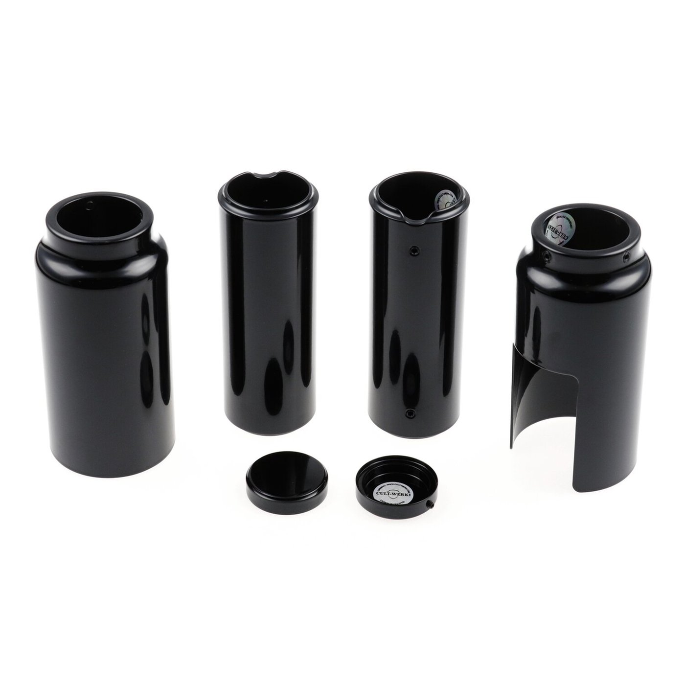 Cult-Werk Cult-Werk, 6-piece fork tube cover kit long. Gloss black - Image 2