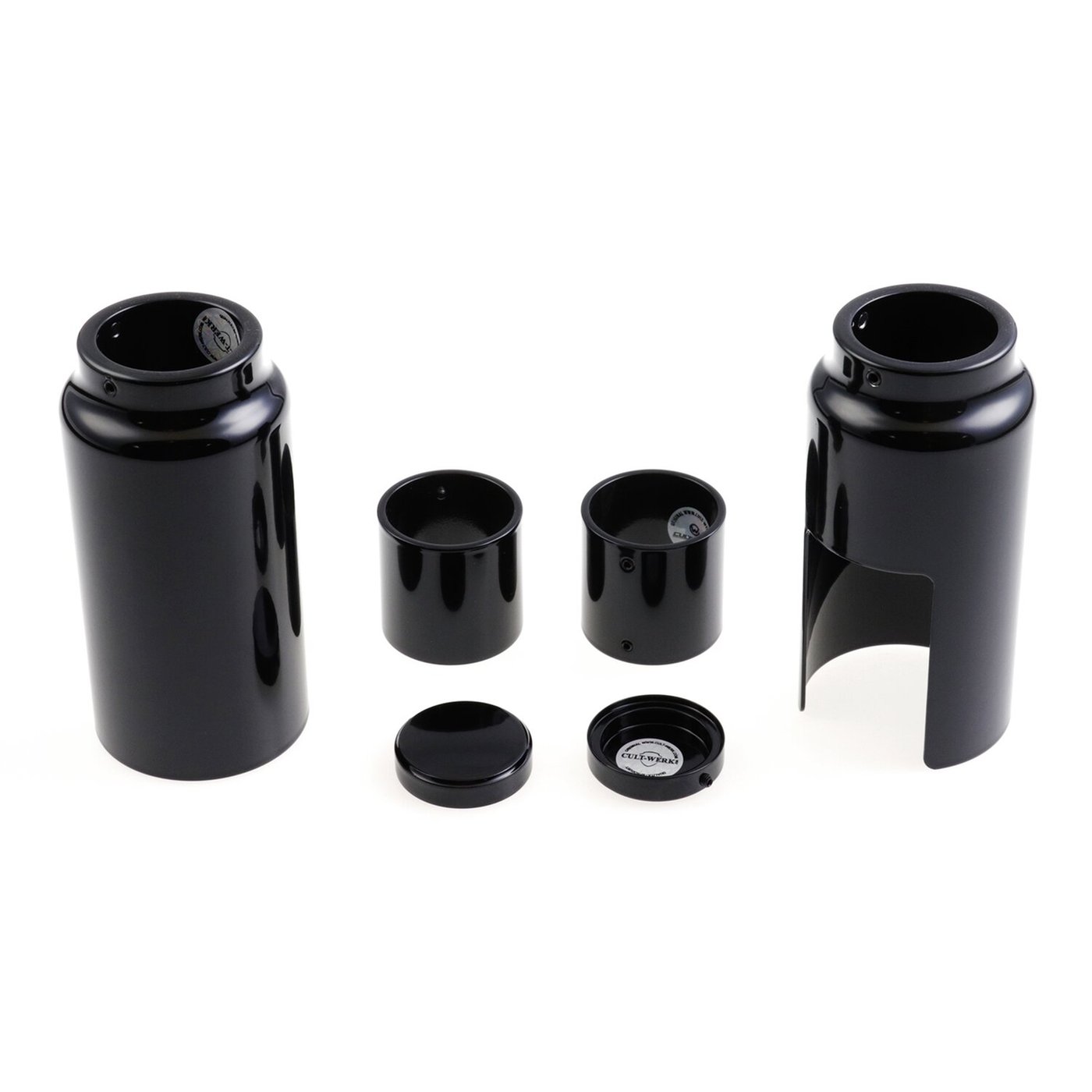 Cult-Werk Cult-Werk, 6-piece fork tube cover kit short. Gloss black - Image 2