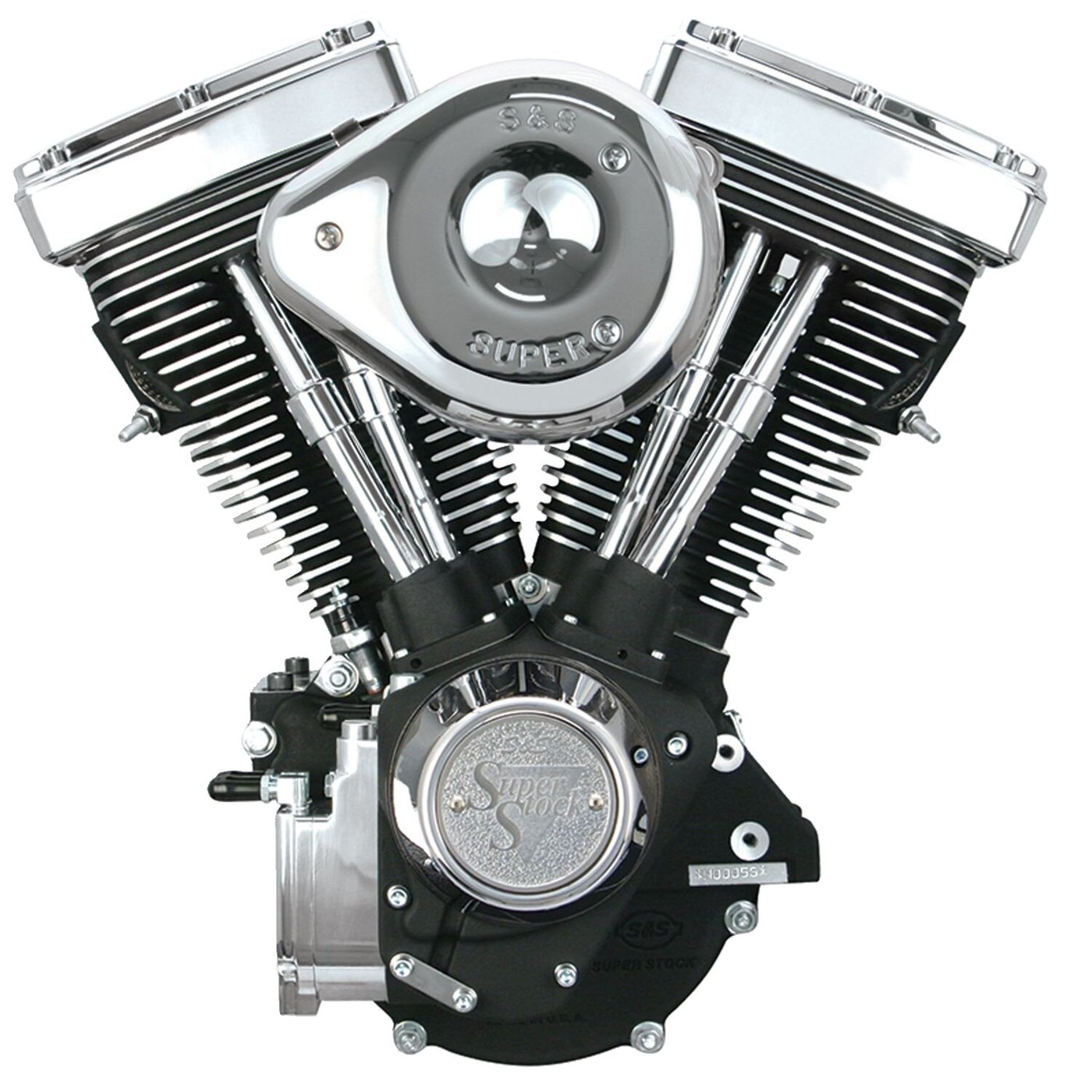 S&S S&S, V80" engine assembled. Black