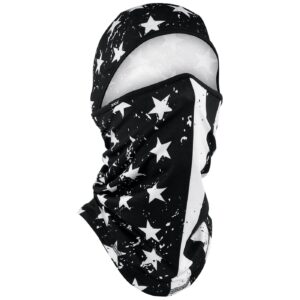 Zan Headgear ZANheadgear Balaclava sportflex black & white flag
