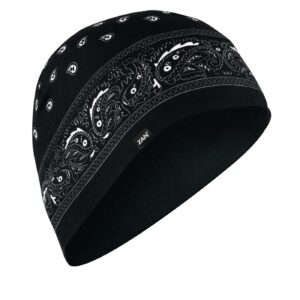 Zan Headgear ZANheadgear Helmet beanie sportflexr black paisley