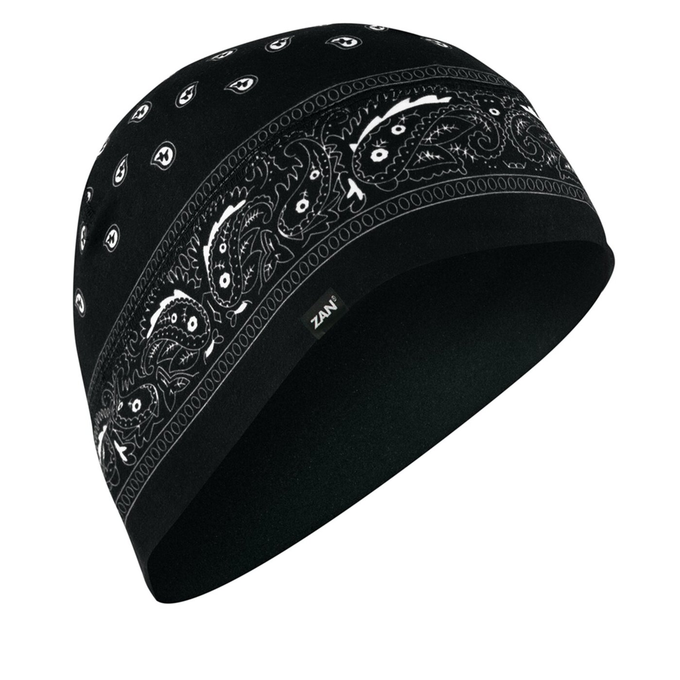 Zan Headgear ZANheadgear Helmet beanie sportflexr black paisley