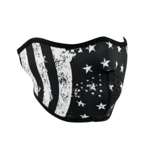 Zan Headgear ZANheadgear Half Mask neoprene white flag