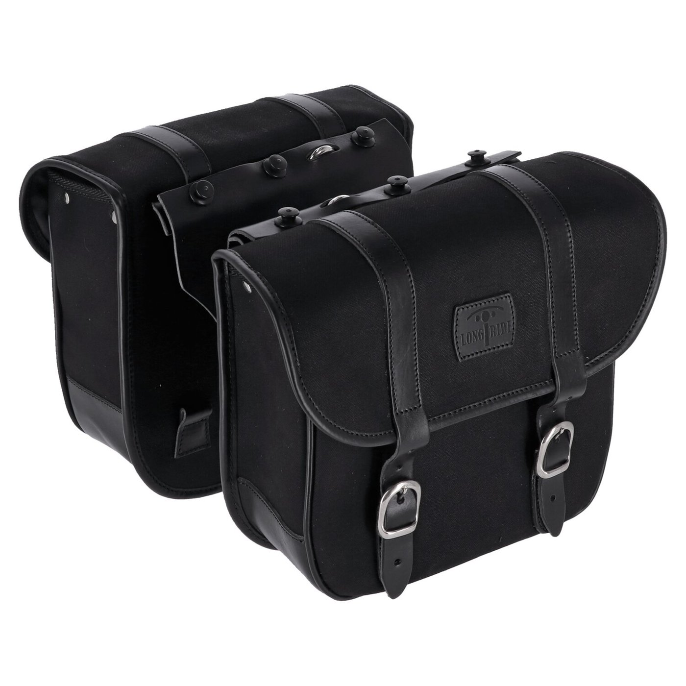Longride Longride, Throw over saddlebags waxed cotton. Black