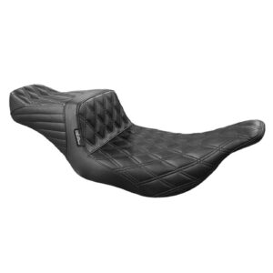 Le Pera LePera, TailWhip 2-up seat. Double Diamond stitch, black