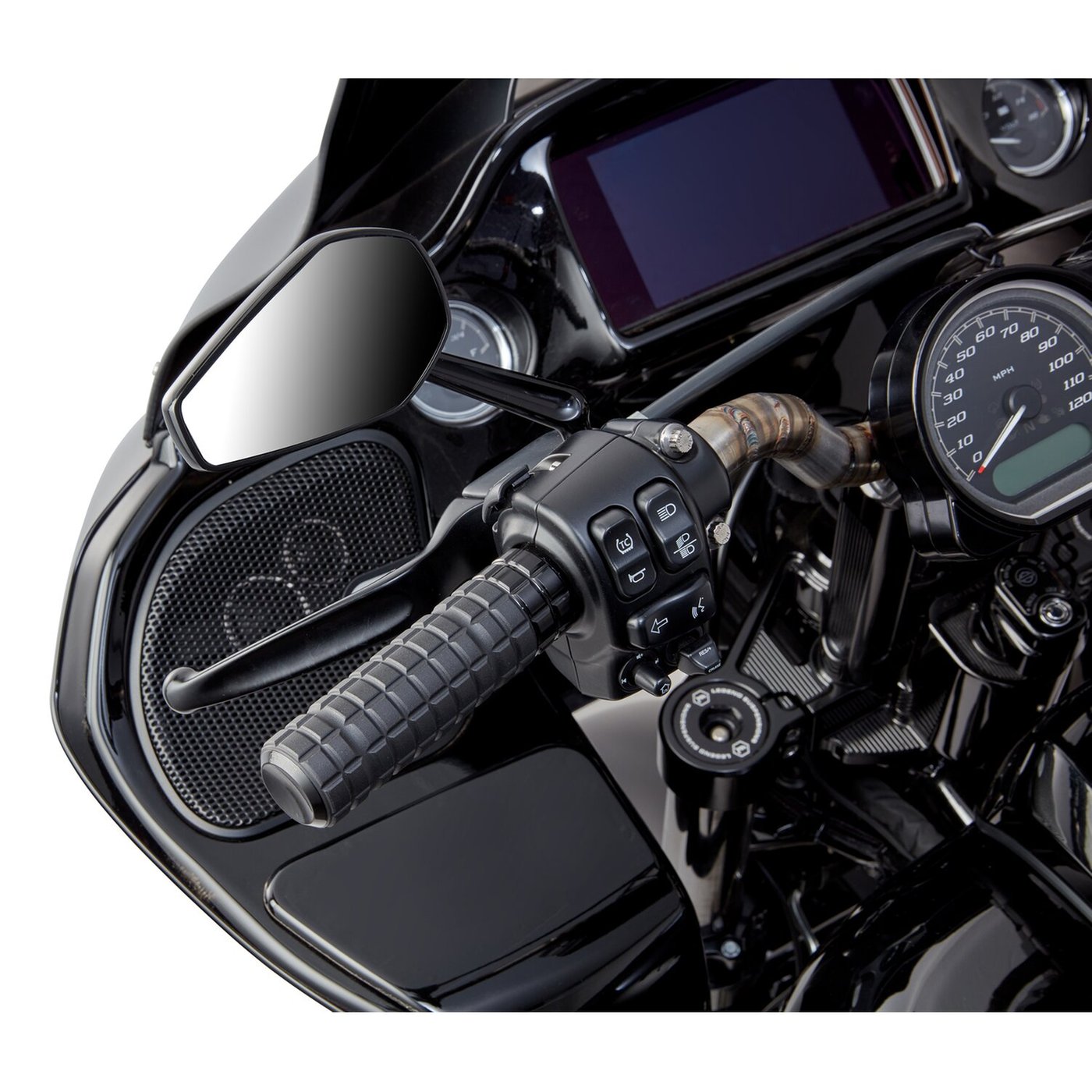 Arlen Ness Arlen Ness, SpeedLiner handlebar grip set. Black - Image 2