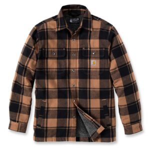 Carhartt Carhartt Flannel sherpa-lined shirt Carhartt brown
