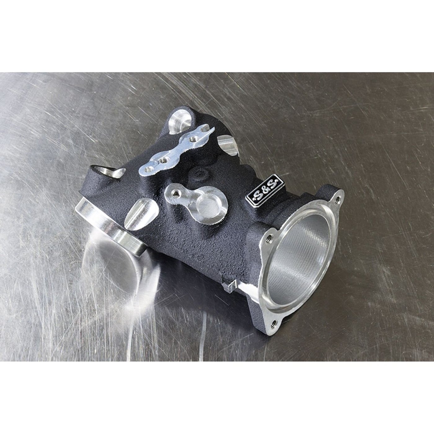S&S S&S, Premium M8 55mm CNC ported black manifold