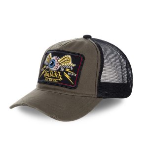 Von Dutch Von Dutch Heritage cap square patch eyes kaki