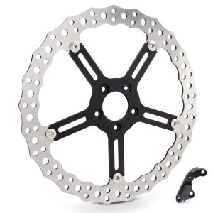 Arlen Ness Arlen Ness, 15" Jagged front Big Brake rotor kit. Left side