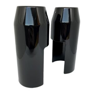 Danish Motorcycle Parts DMP, lower fork cover, 49mm. Gloss black