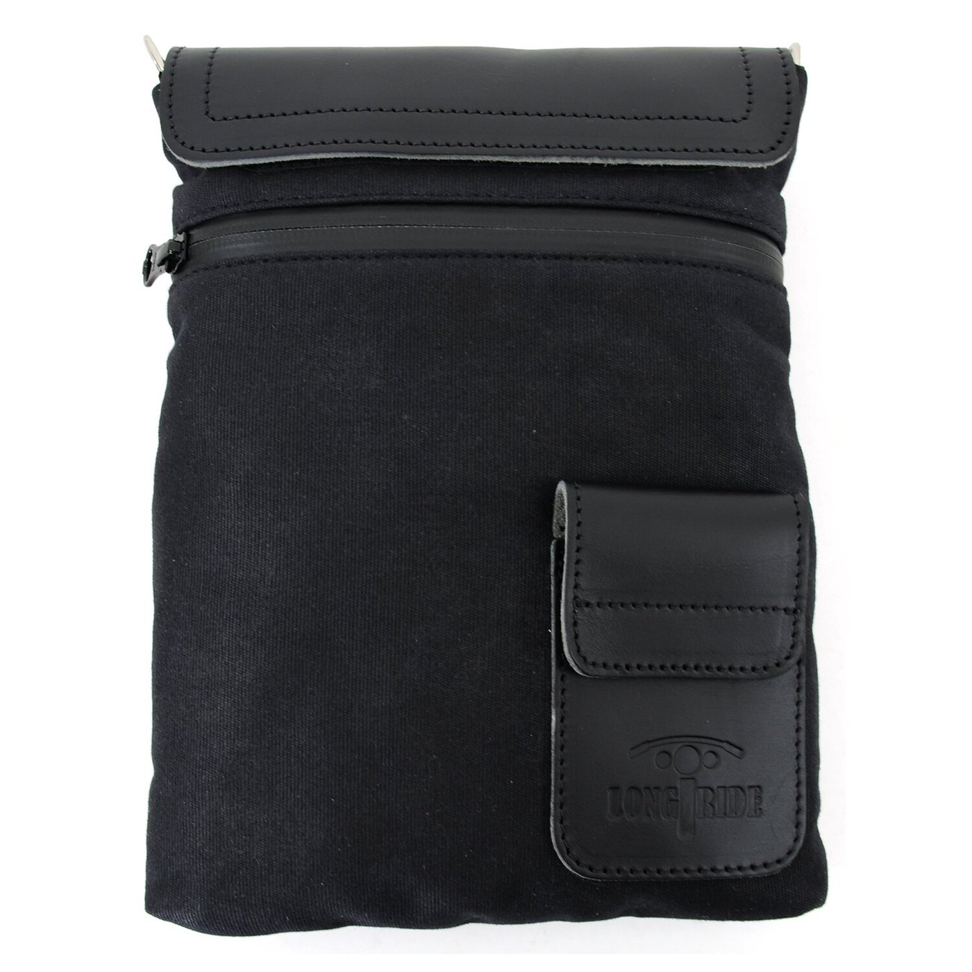 Longride Longride, small Heritage waxed duffle/tank bag. Black