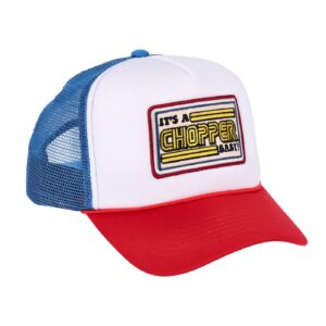 13 and a half company 13 1/2 It's a Chopper Baby trucker cap blue/red/white