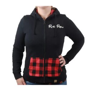 Rusty Pistons Rusty Pistons Turner female zip hoodie black/red