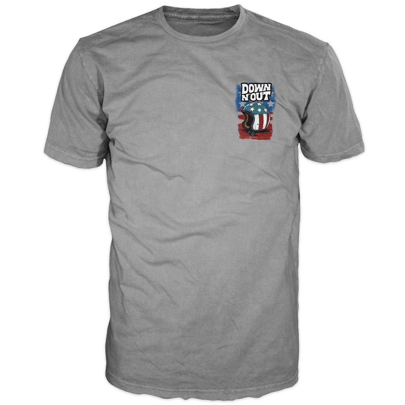 Down-n-Out Down-n-Out Freedom Rider t-shirt american flag grey - Image 2