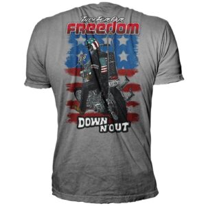 Down-n-Out Down-n-Out Freedom Rider t-shirt american flag grey