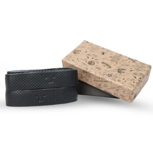 Tripmachine Trip Machine, leather handlebar grip wraps. Black perforated