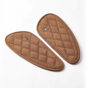 Tripmachine Trip Machine, Diamond leather gas tank pad set. Tobacco