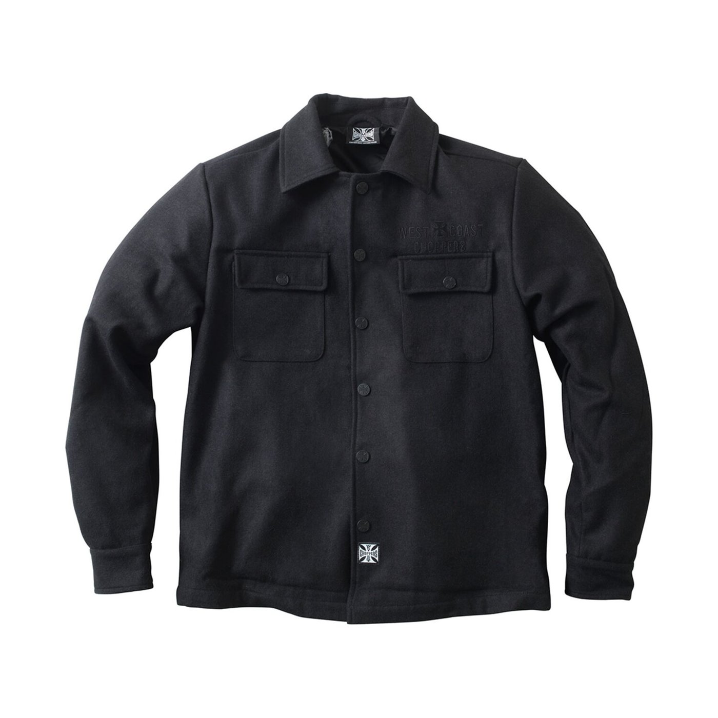 West Coast Choppers WCC Wool lined Plaidshirt black