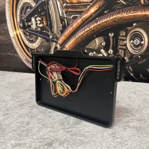 Danish Motorcycle Parts DMP, License plate frame 3.0 France. Matte Black