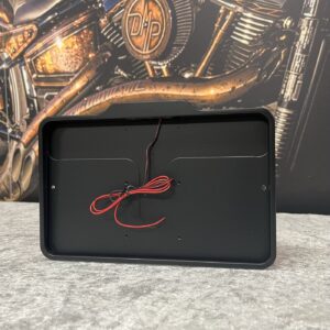 Danish Motorcycle Parts DMP, license plate frame with light 5.0 France. Matte black