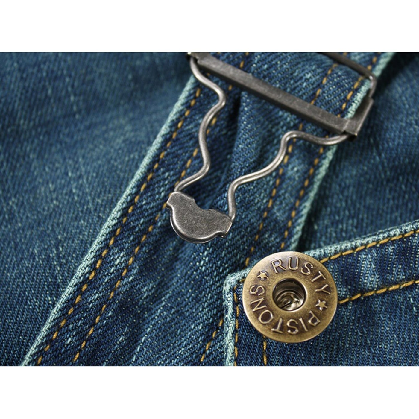 Rusty Pistons Rusty Pistons Bedford bib overall blue - Image 2