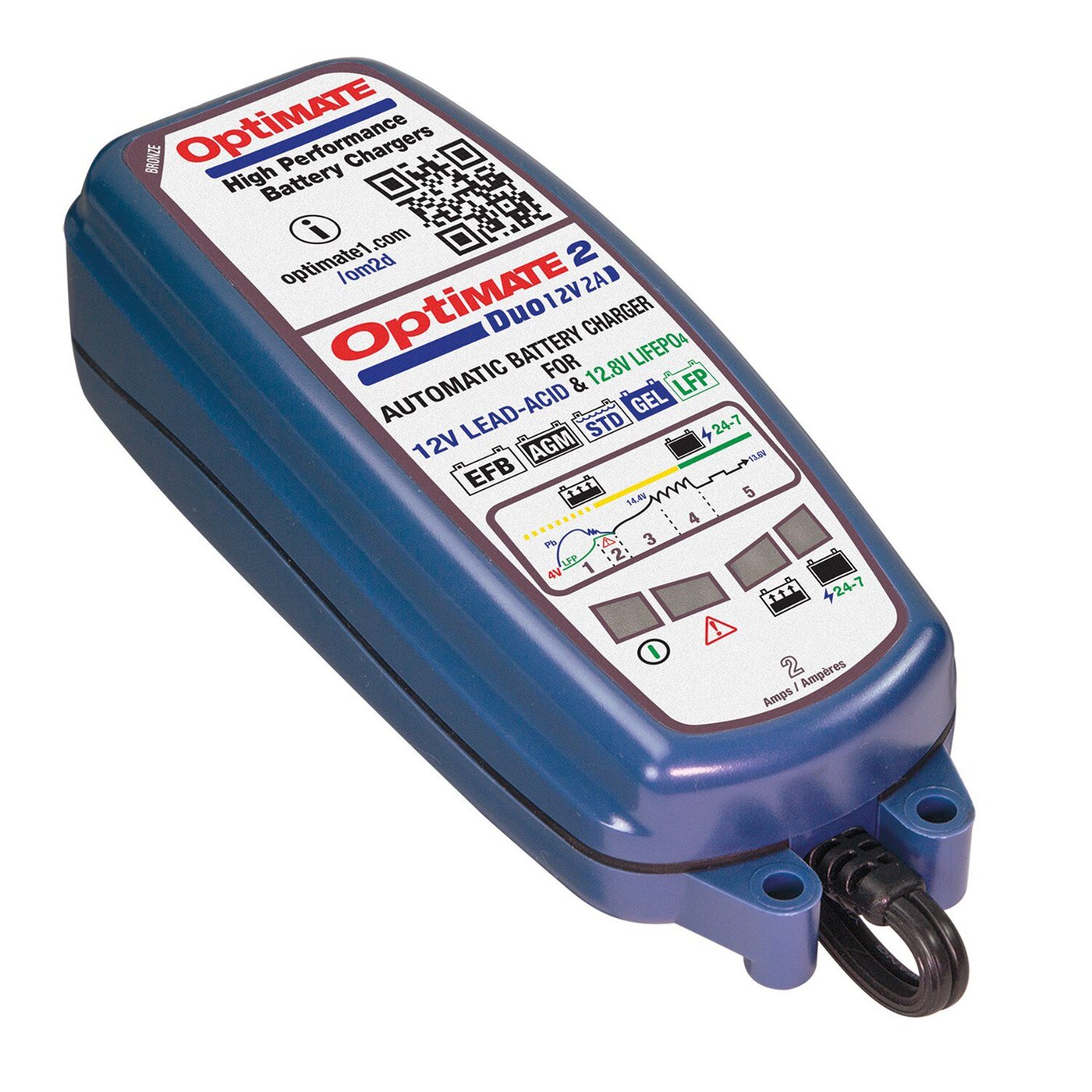 Optimate Tecmate, Optimate, 2 Duo 12V battery charger. Bronze - Image 2