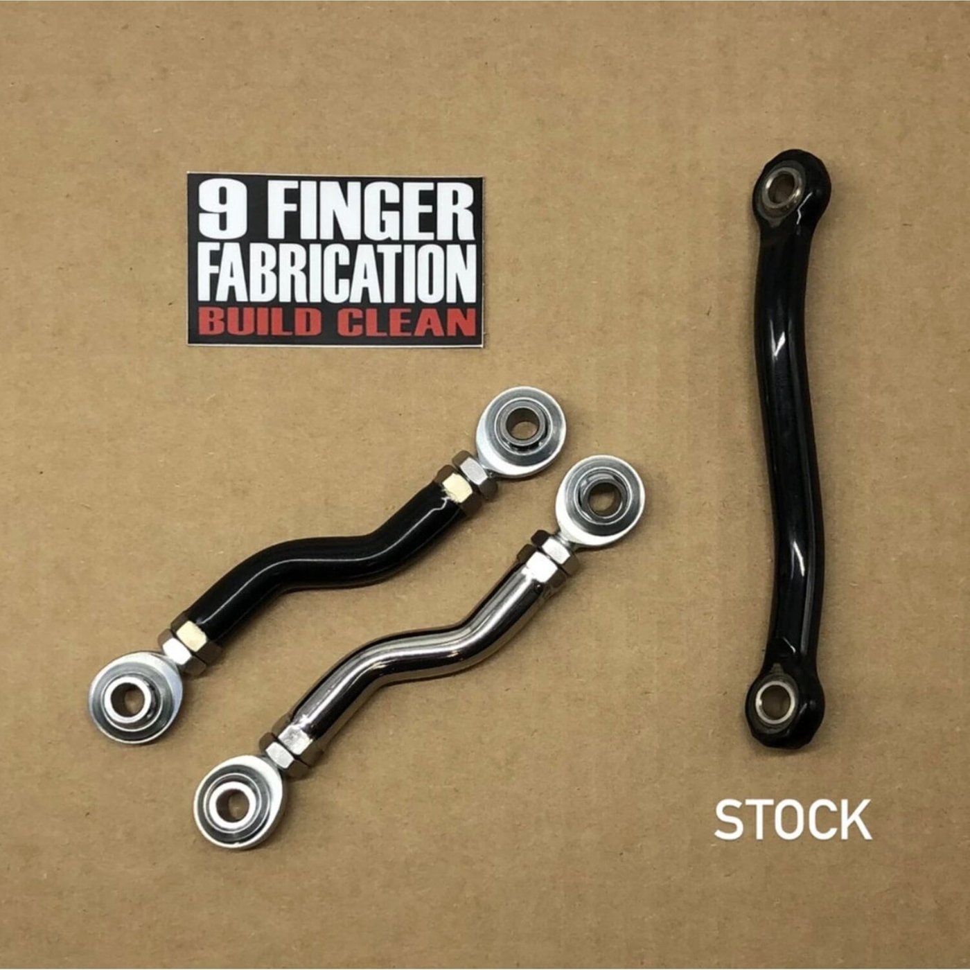 9 Finger Fabrication LLC 9Finger Fabrication, M8 mid-control brake linkage. Polished - Image 2