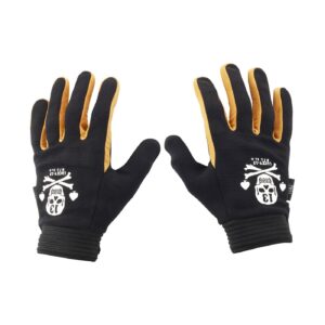 Lucky 13 Lucky 13 Pirate Skull gloves black /yellow